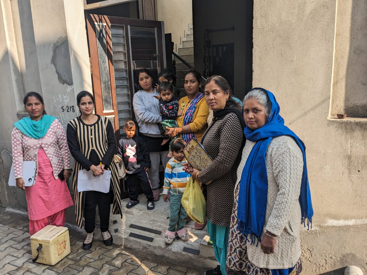 Polio drops were given from house to house.